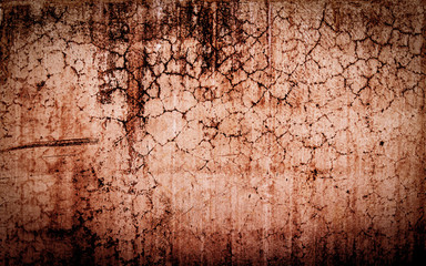 Old concrete wall in cracks