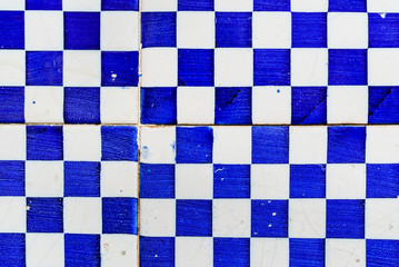 Fototapeta premium blue tile on the wall