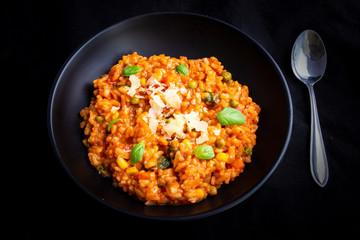 Italian risotto with tomatoes