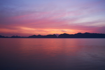 Scene of beautiful sky during sunrise