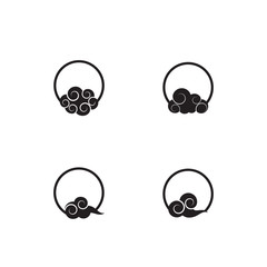 Chinese clouds logo vector illustration