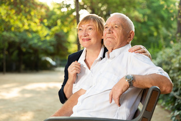 Portrait of senior couple in love