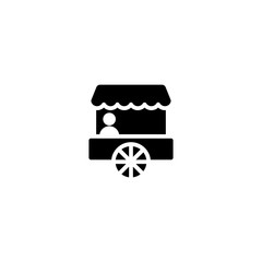 promo stand icon vector illustrator graphic design thin linear icon on white background