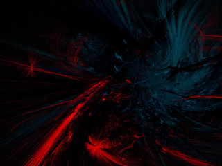 abstract chaotic fractal background 3D rendering illustration