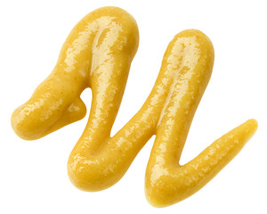 mustard isolated on white background, clipping path, full depth of field