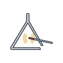 triangle instrument line and fill style icon vector design