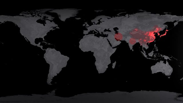 Corona virus map disease spreading animation animation