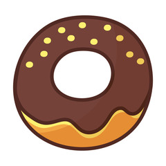 delicious donuts on white background