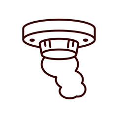 smoke detector line style icon vector design