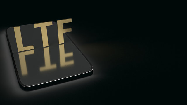  ltf on mobile in dark tone 3d rendering for business content.