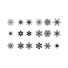 Flower Icons Set on White Background. Vector