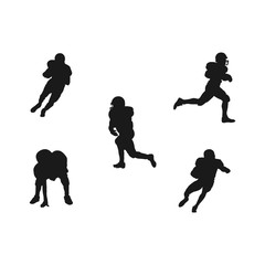 Set of baseball icons in silhouette style, vector
