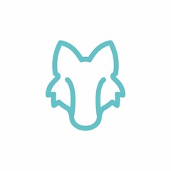 Fox logo concept. Head Fox vector icon.