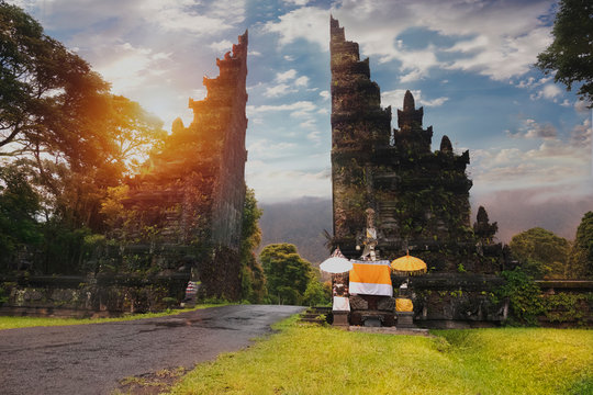 Handara Gates to one of the Hindu temples in Bali in Indonesia