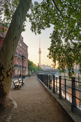 Morning in Berlin at summer, Germany - obrazy, fototapety, plakaty