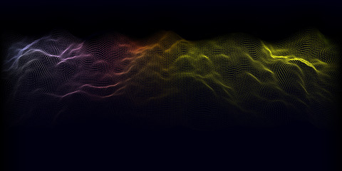 Abstract technology color gradient background. Futuristic  blockchain network and programming concept.