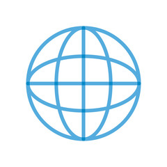 Isolated global sphere multiply line style icon vector design
