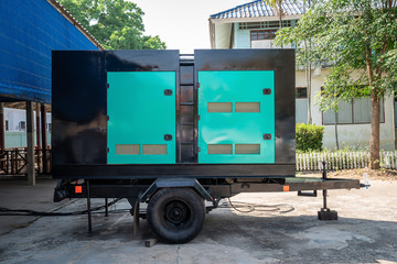 Electricity Generated in container car for spare part to lack of eletric in outdoor event.