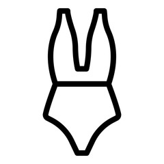 Wear swimsuit icon. Outline wear swimsuit vector icon for web design isolated on white background