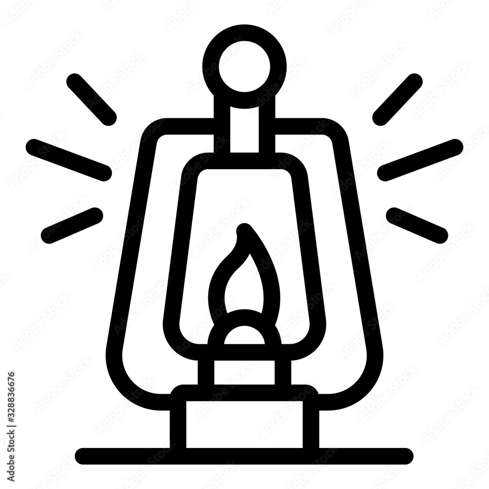 Poster lighter lamp icon. outline lighter lamp vector icon for web design isolated on white background