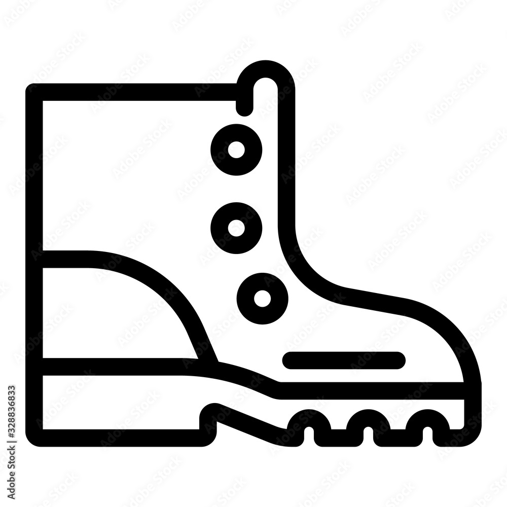 Poster hiking boot icon. outline hiking boot vector icon for web design isolated on white background