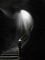 Stairs in an old tower