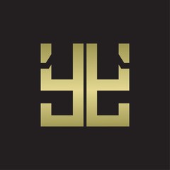 Obraz premium YY Logo with squere shape design template with gold colors