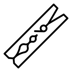 Clip clothes pin icon. Outline clip clothes pin vector icon for web design isolated on white background