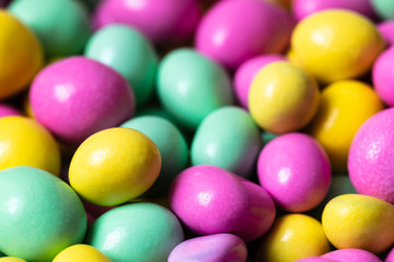 Closeup of Colorful candies background