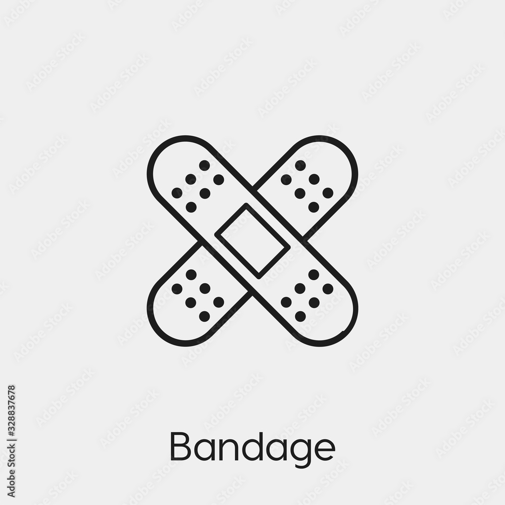 Poster bandage icon vector. linear style sign for mobile concept and web design. first aid kit symbol illus