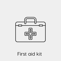 first aid icon vector. Linear style sign for mobile concept and web design. first aid symbol illustration. Pixel vector graphics - Vector.