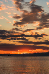 真名瀬海岸の夕景