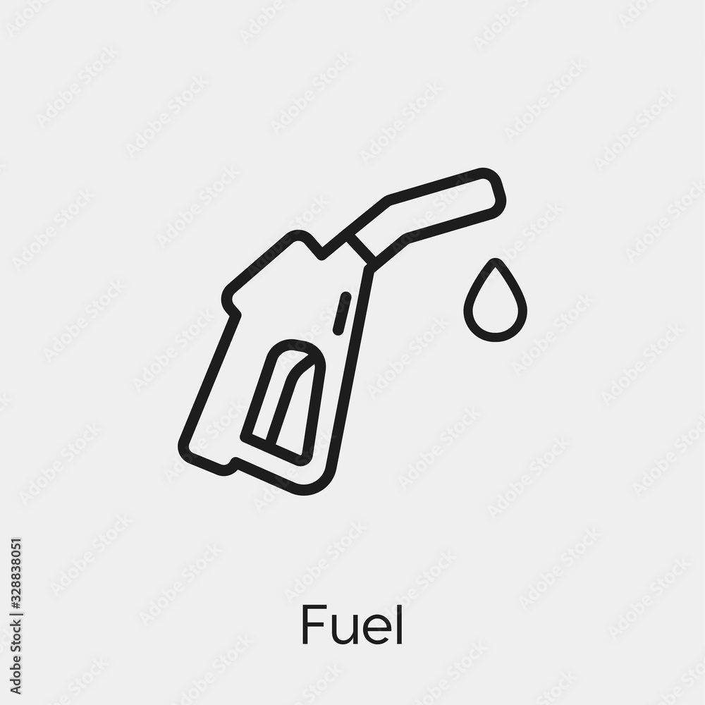 Poster fuel icon vector. linear style sign for mobile concept and web design. fuel symbol illustration. pix