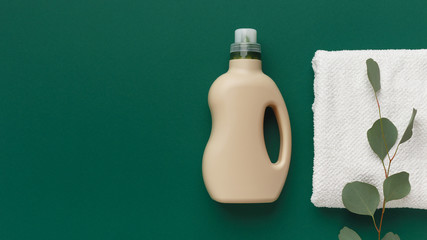 Blank label bottles for mockup packaging of washing detergent