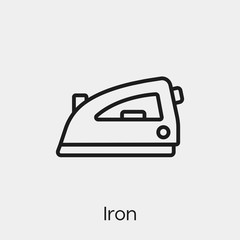iron icon vector. Linear style sign for mobile concept and web design. iron symbol illustration. Pixel vector graphics - Vector.