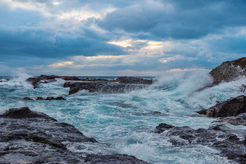 Obraz premium 江ノ島嵐