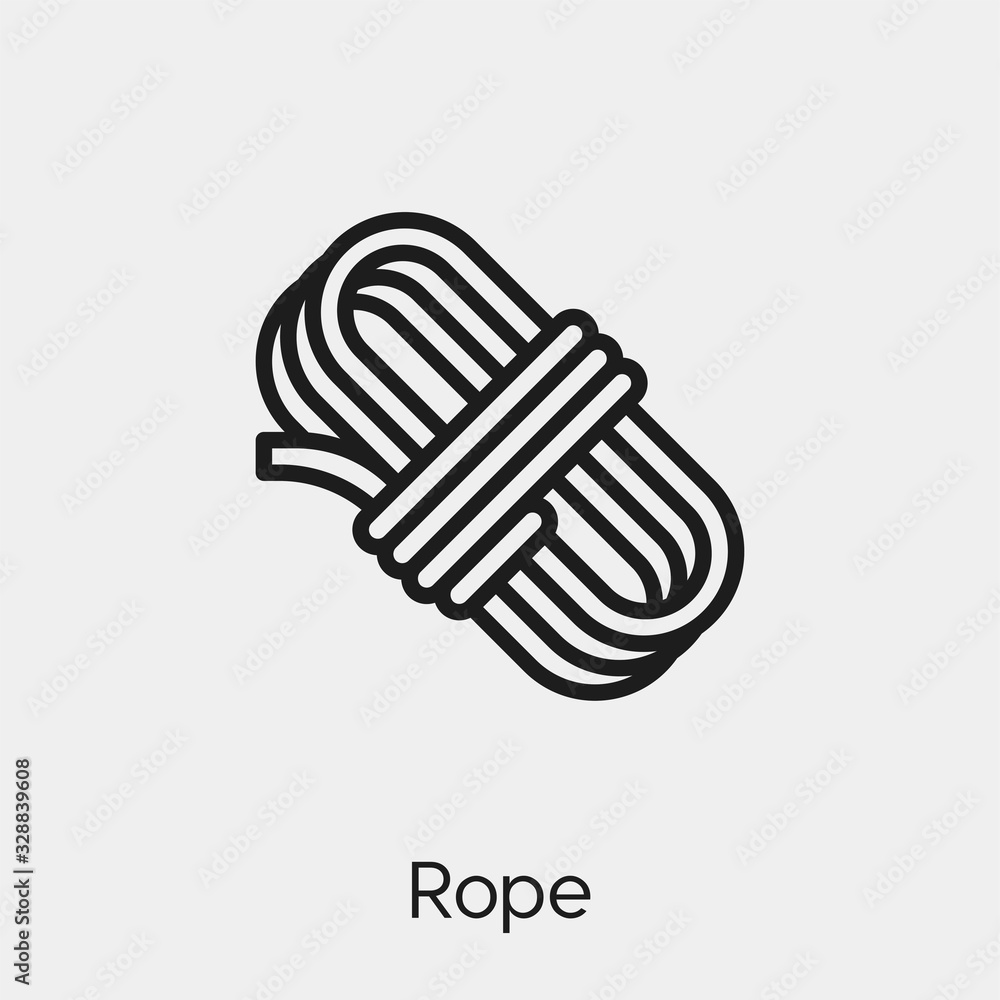 Poster rope icon vector. linear style sign for mobile concept and web design. rope symbol illustration. pix