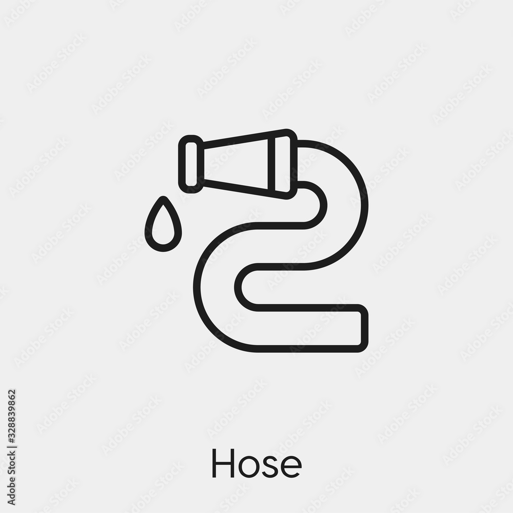 Poster hose icon vector. linear style sign for mobile concept and web design. hose symbol illustration. pix