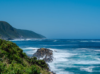 South Africa Tsitsikamma Nature park with rough rocks and great landscape