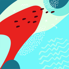 illustration vector EPS print abstract shape hand draw modern art scandinavian nordic design style for fashion or textile or background or other