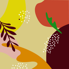 illustration vector EPS print abstract shape hand draw modern art scandinavian nordic design style for fashion or textile or background or other