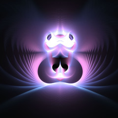 3D Abstract fractal background.