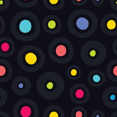 Seamless pattern, polka dot fabric, wallpaper, vector. Cheerful polka dot vector seamless pattern. Can be used in textile industry, paper, background, scrapbooking.