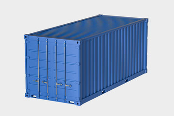 Container and weight,logistics and transmission,3d rendering.