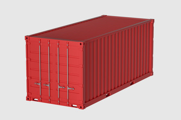 Container and weight,logistics and transmission,3d rendering.
