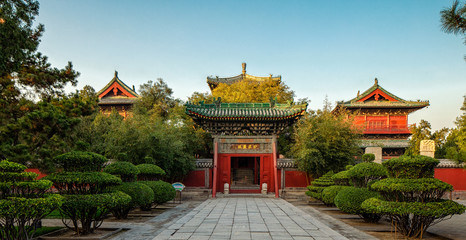 Fototapeta na wymiar Longxing Temple in Zhengding, Shijiazhuang, Hebei, China.It was established in 586 and developed during the early Song Dynasty