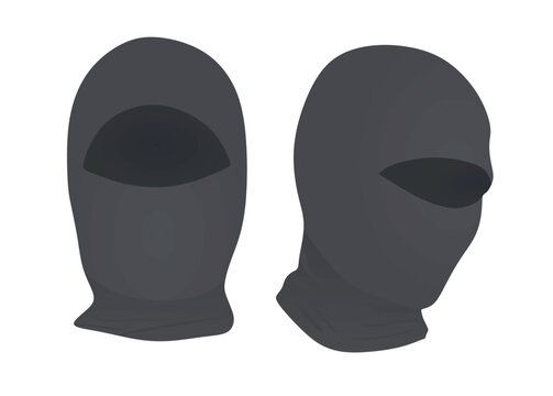 Grey ninja mask. vector illustration