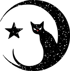 Cat Stars background vector svg ready to be used in your professional projects