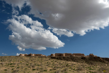 Ayaz-Kala fortress (the most popular and picturesque fortress in the country). Nukus, Karakalpakstan, Uzbekistan, Kyzylkum Desert, Central Asia.