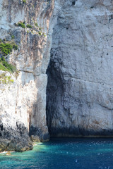 One of the blue cave entry in Paxos island, Greece
